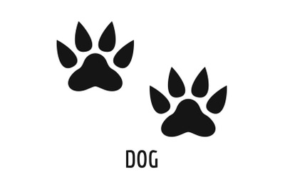 Dog step icon, simple style.
