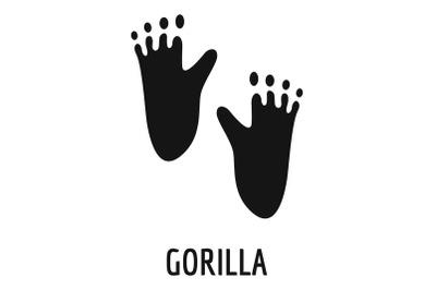 Gorilla step icon, simple style.
