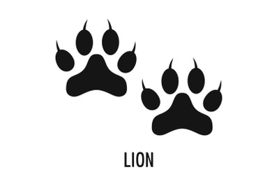 Lion step icon, simple style.