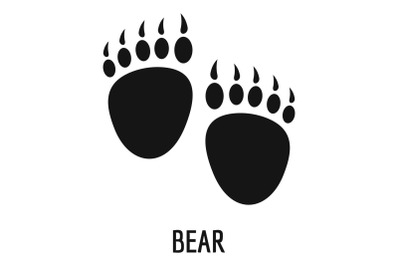 Bear step icon, simple style.