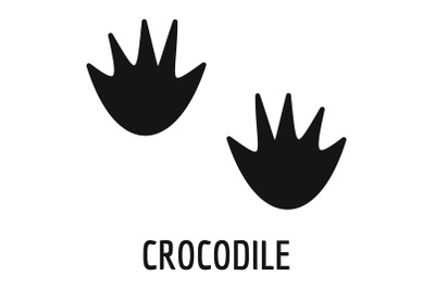 Crocodile step icon, simple style.