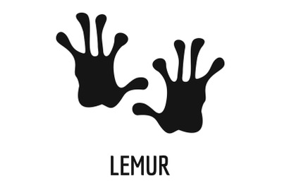 Lemur step icon, simple style.