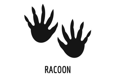 Racoon step icon, simple style.