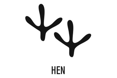 Hen step icon, simple style.