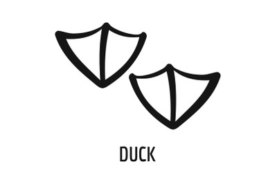 Duck step icon, simple style.