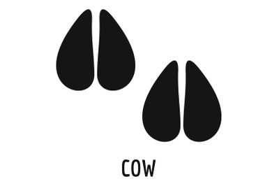 Cow step icon, simple style.