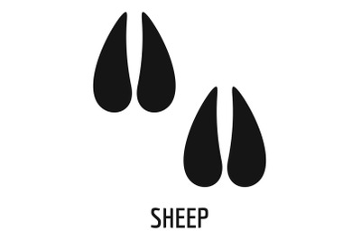 Sheep step icon, simple style.