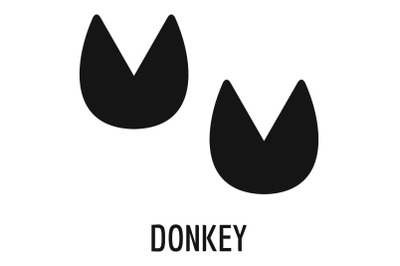 Donkey step icon, simple style.