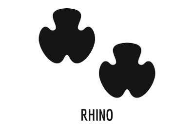 Rhino step icon, simple style.