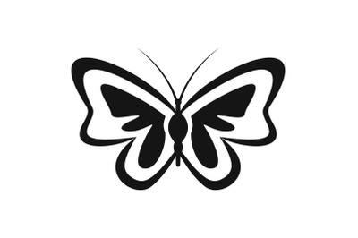 Unusual butterfly icon, simple style.