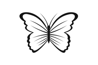 Butterfly in nature icon, simple style.