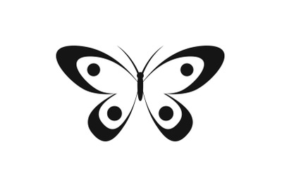 Decorative butterfly icon, simple style.