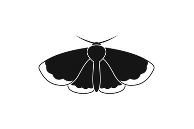 Moth icon, simple style.