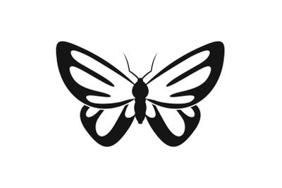 Exotic butterfly icon, simple style.