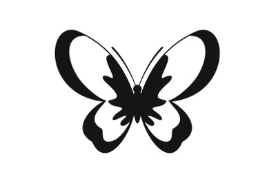 Unknown butterfly icon, simple style.