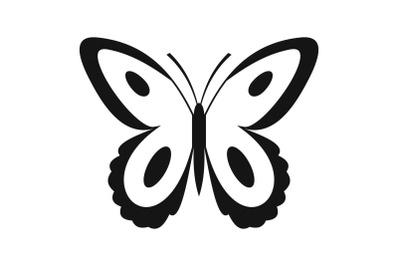 Spotted butterfly icon, simple style.