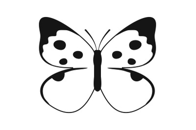 Big butterfly icon, simple style.