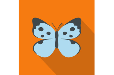 Decorative butterfly icon, flat style.