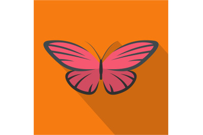 Nice butterfly icon, flat style.