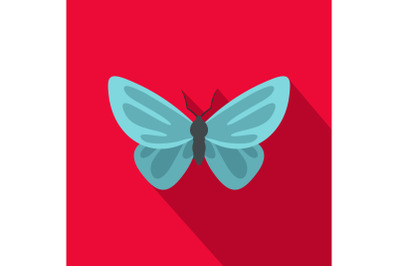 Unusual butterfly icon, flat style.