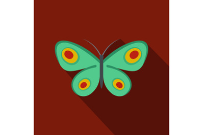 Unknown butterfly icon, flat style.