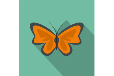 Bright butterfly icon, flat style.