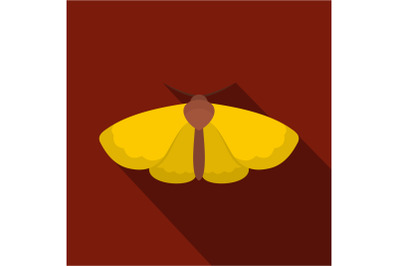 Moth icon, flat style.