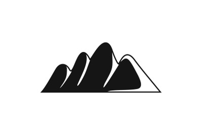 Europe mountain icon, simple style.