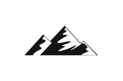 Climb on mountain icon, simple style.