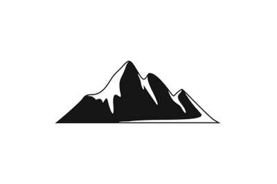 Mountain adventure icon, simple style.