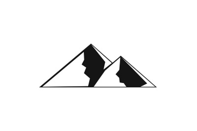 Mountain for extremal icon, simple style.