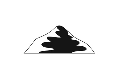 Asian mountain icon, simple style.