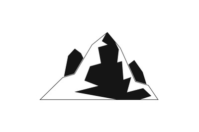 Iceberg icon, simple style.