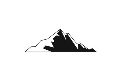 Nice mountain icon, simple style.