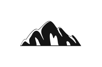 Beautiful mountain icon, simple style.
