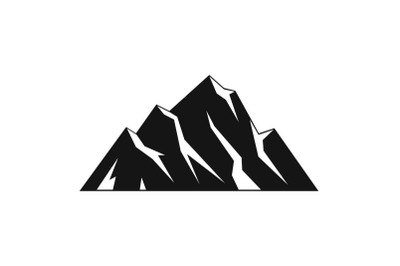 Extreme mountain icon, simple style.