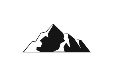 Ice mountain icon, simple style.