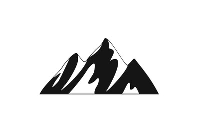 Top of mountain icon, simple style.