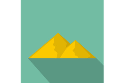 Mountain for extremal icon, flat style.