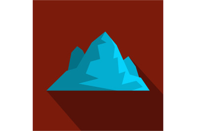 Iceberg icon, flat style.