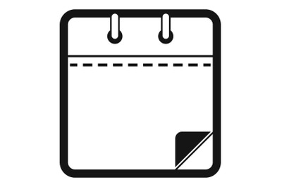 Calendar clean icon, simple black style