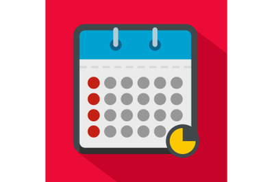Calendar business icon, flat style