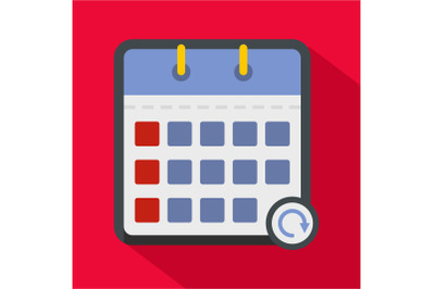 Calendar mobile icon, flat style