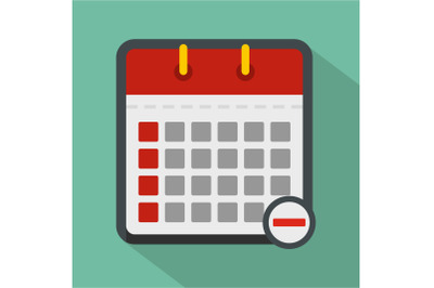 Calendar page icon, flat style