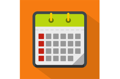 Calendar office icon, flat style