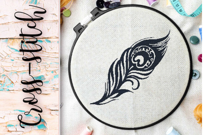 cross-stitch &quot;bird feather&quot;