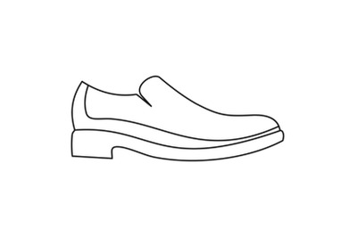 Men shoe icon vector thin line