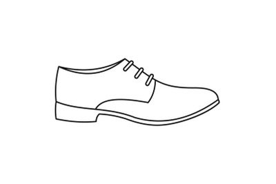 Men shoe icon vector thin line