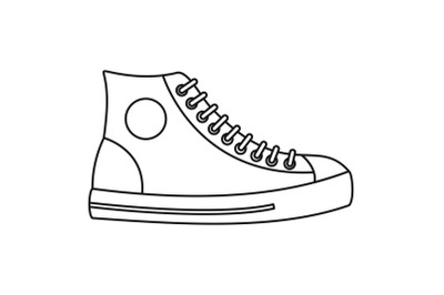 Men shoe icon vector thin line