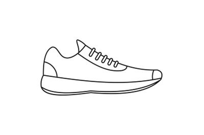 Sneakers icon vector thin line